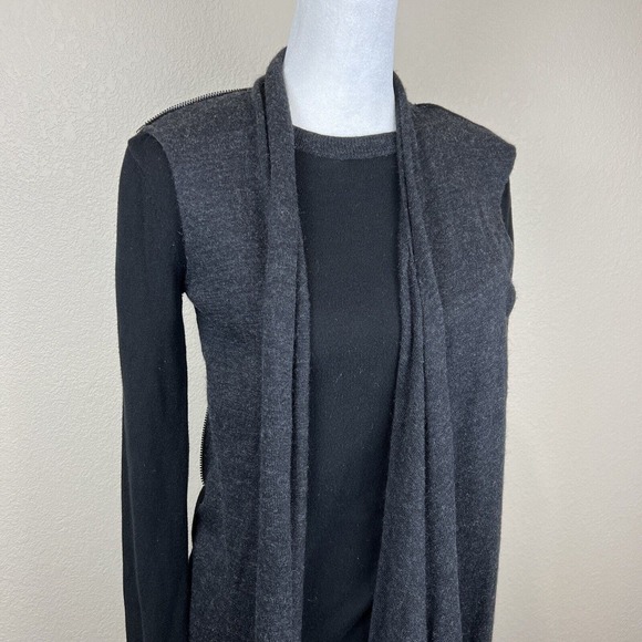 All Saints Dress Women Eight Black Drina‎ Vest Wool - Picture 2 of 14